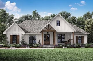 Country, Farmhouse, Southern House Plan 51984 with 3 Bed, 3 Bath, 2 Car Garage Elevation