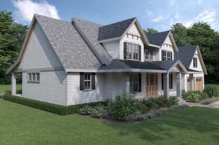 Contemporary, Craftsman, Farmhouse House Plan 40972 with 4 Bed, 3 Bath, 2 Car Garage Picture 2