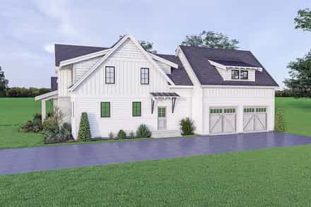 Contemporary, Farmhouse House Plan 40986 with 4 Bed, 4 Bath, 2 Car Garage Picture 1