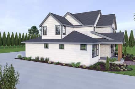 Country, Farmhouse House Plan 40987 with 4 Bed, 3 Bath, 3 Car Garage Picture 2
