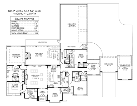 House Plan 41460 First Level Plan