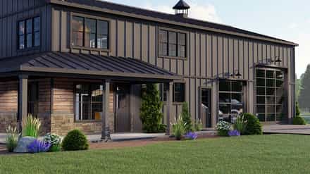 Barndominium, Country, Craftsman House Plan 41838 with 3 Bed, 4 Bath, 2 Car Garage Picture 3