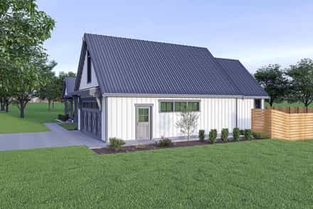 Contemporary, Country, Farmhouse, Ranch House Plan 43606 with 3 Bed, 3 Bath, 2 Car Garage Picture 1