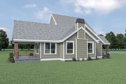 Craftsman, Farmhouse House Plan 43607 with 4 Bed, 3 Bath, 2 Car Garage Picture 2
