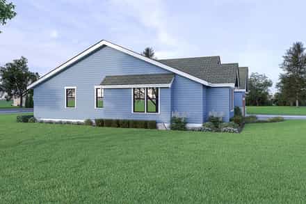 Craftsman House Plan 43608 with 3 Bed, 3 Bath, 3 Car Garage Picture 2