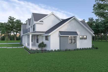 Contemporary, Country, Craftsman, Farmhouse House Plan 43611 with 4 Bed, 4 Bath, 3 Car Garage Picture 1