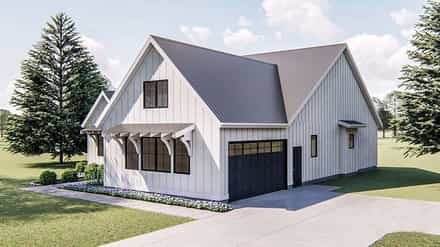 Country, Farmhouse, Southern, Traditional House Plan 44185 with 3 Bed, 2 Bath, 2 Car Garage Picture 1