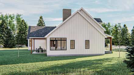 Farmhouse House Plan 44204 with 3 Bed, 2 Bath, 2 Car Garage Picture 2