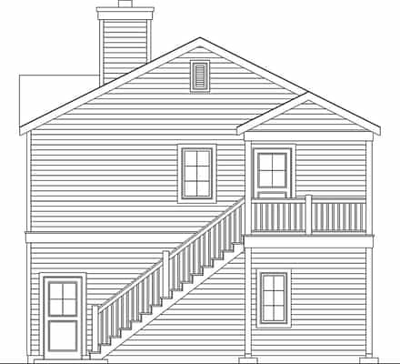 Traditional 3 Car Garage Apartment Plan 45192 with 2 Bed, 2 Bath Picture 1