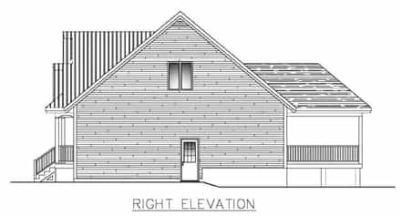 Cabin, Cottage, Country, Craftsman House Plan 50303 with 3 Bed, 3 Bath, 1 Car Garage Picture 2