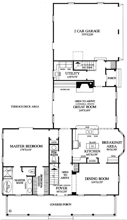 House Plan 57002 First Level Plan