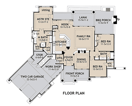 House Plan 65867 First Level Plan