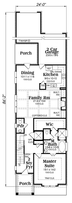 Coastal, Craftsman, Traditional House Plan 72678 with 4 Bed, 5 Bath, 2 Car Garage First Level Plan