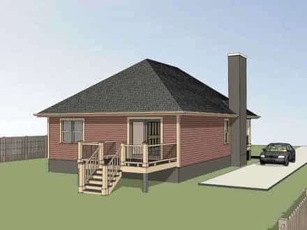Bungalow, Cottage House Plan 75537 with 3 Bed, 2 Bath Picture 2
