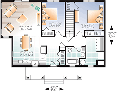 House Plan 76437 First Level Plan