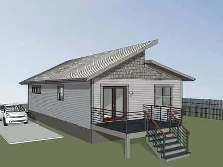 Bungalow, Contemporary, Cottage House Plan 76625 with 3 Bed, 2 Bath Picture 1