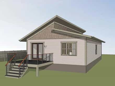 Bungalow, Contemporary, Cottage House Plan 76625 with 3 Bed, 2 Bath Picture 2