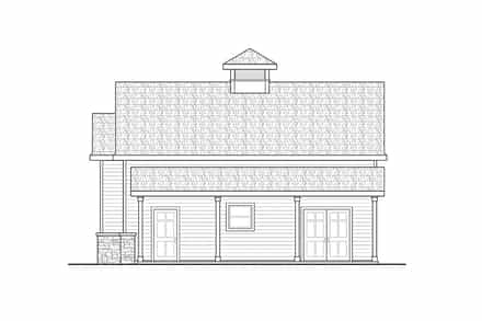 Country, Traditional 4 Car Garage Plan 78494 Picture 1