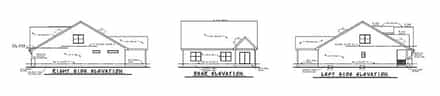 Craftsman, Traditional House Plan 80410 with 4 Bed, 4 Bath, 2 Car Garage Rear Elevation