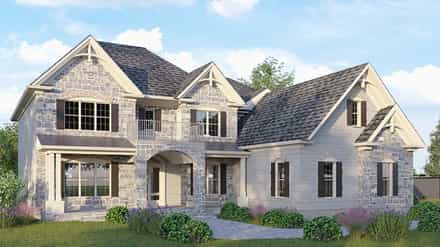 Craftsman, Traditional House Plan 80743 with 4 Bed, 4 Bath, 3 Car Garage Picture 2