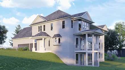 Craftsman, Traditional House Plan 80743 with 4 Bed, 4 Bath, 3 Car Garage Picture 3