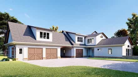 Craftsman House Plan 80744 with 3 Bed, 4 Bath, 3 Car Garage Picture 3