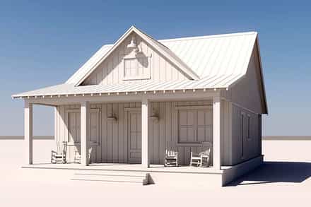 Country, Farmhouse, Traditional House Plan 80849 with 2 Bed, 1 Bath Picture 6