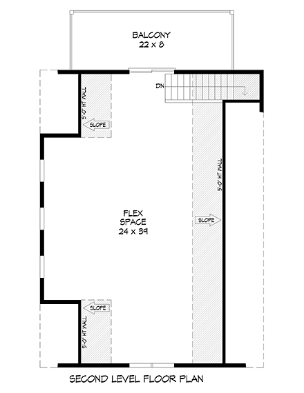 Craftsman, Farmhouse, Traditional 3 Car Garage Apartment Plan 80968 Second Level Plan