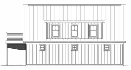 Craftsman, Farmhouse, Traditional 3 Car Garage Apartment Plan 80968 Picture 2