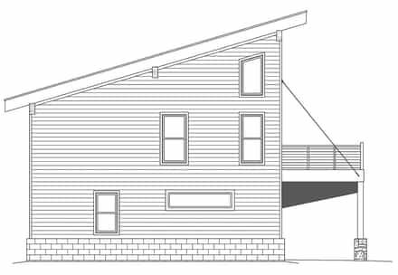 Coastal, Contemporary, Modern Garage-Living Plan 80976 with 2 Bed, 3 Bath, 2 Car Garage Picture 2