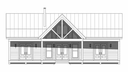 Bungalow, Cabin, Country, Craftsman, Ranch, Traditional House Plan 80977 with 2 Bed, 2 Bath Picture 3