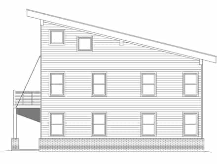 Coastal, Contemporary, Modern Garage-Living Plan 80979 with 3 Bed, 4 Bath, 2 Car Garage Picture 1