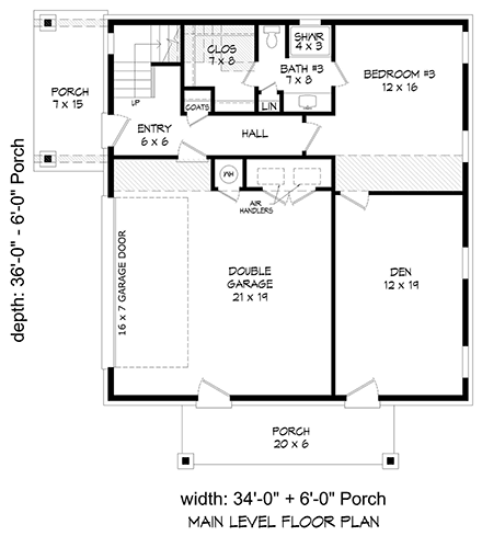 Coastal, Contemporary, Modern House Plan 80980 with 3 Bed, 4 Bath, 2 Car Garage First Level Plan