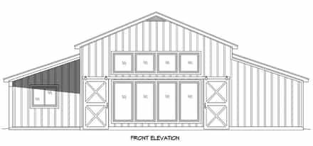 Barndominium, Country, Ranch House Plan 80981 with 2 Bed, 2 Bath Picture 3
