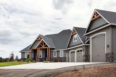 Country, Craftsman House Plan 81204 with 3 Bed, 3 Bath, 2 Car Garage Picture 6