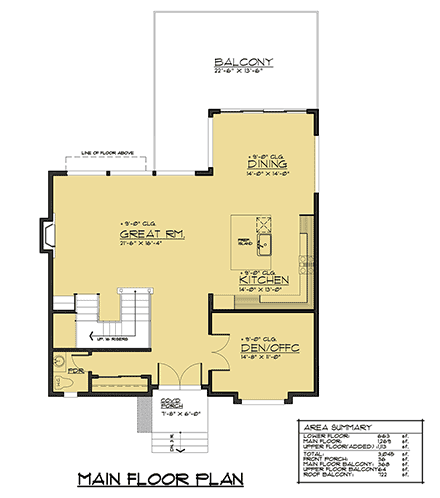 Modern House Plan 81921 with 4 Bed, 4 Bath, 2 Car Garage First Level Plan
