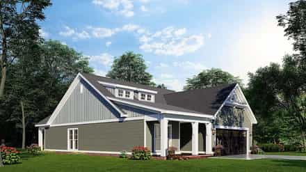 Country, Craftsman, Farmhouse, Southern, Traditional House Plan 82645 with 3 Bed, 2 Bath, 2 Car Garage Picture 2