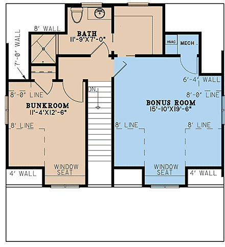 Cottage, Country, Farmhouse, Southern House Plan 82660 with 3 Bed, 3 Bath Second Level Plan