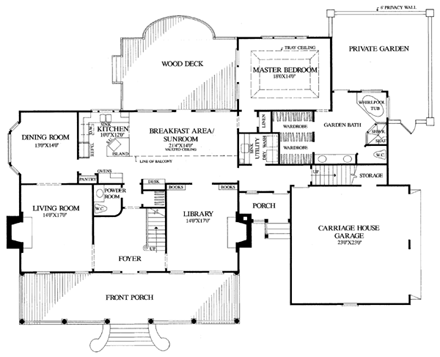 Cape Cod, Colonial, Cottage, Country, Southern, Traditional House Plan 86258 with 4 Bed, 4 Bath, 2 Car Garage First Level Plan