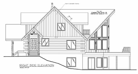Contemporary, Log House Plan 87022 with 3 Bed, 3 Bath, 2 Car Garage Picture 1