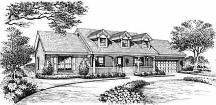 Cape Cod, Country, Ranch House Plan 87805 with 3 Bed, 2 Bath, 2 Car Garage Picture 3