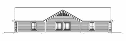 Country, Ranch Multi-Family Plan 95862 with 6 Bed, 2 Bath Rear Elevation