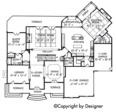 House Plan 97618 First Level Plan