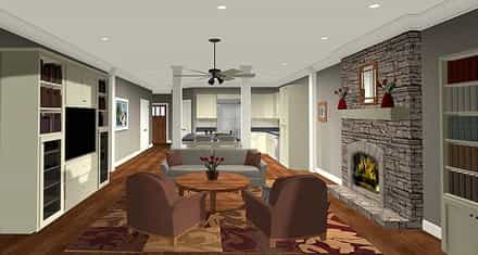 Cottage, Craftsman, Ranch House Plan 98400 with 4 Bed, 2 Bath, 2 Car Garage Picture 1