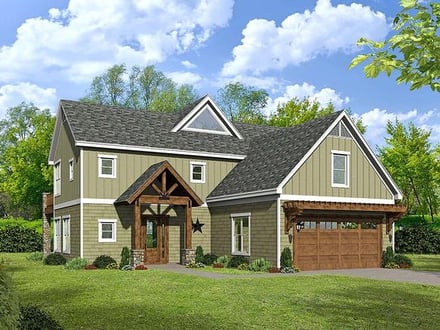 Colonial, Southern, Traditional House Plan 51599 with 3 Bed, 3 Bath, 2 Car Garage Elevation
