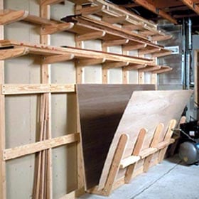 Lumber Storage Rack Woodworking Plan - Product Code DP-00135