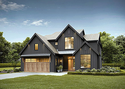 Contemporary, Country, Farmhouse House Plan 100112 with 4 Beds, 5 Baths, 2 Car Garage