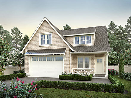 Craftsman Farmhouse Elevation of Plan 100118