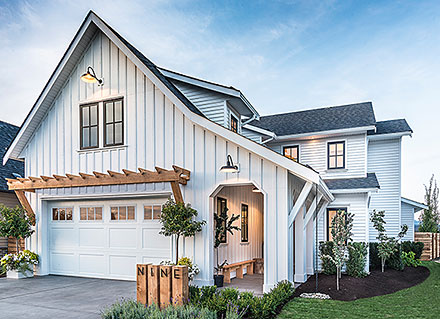 Country Craftsman Farmhouse Elevation of Plan 100139
