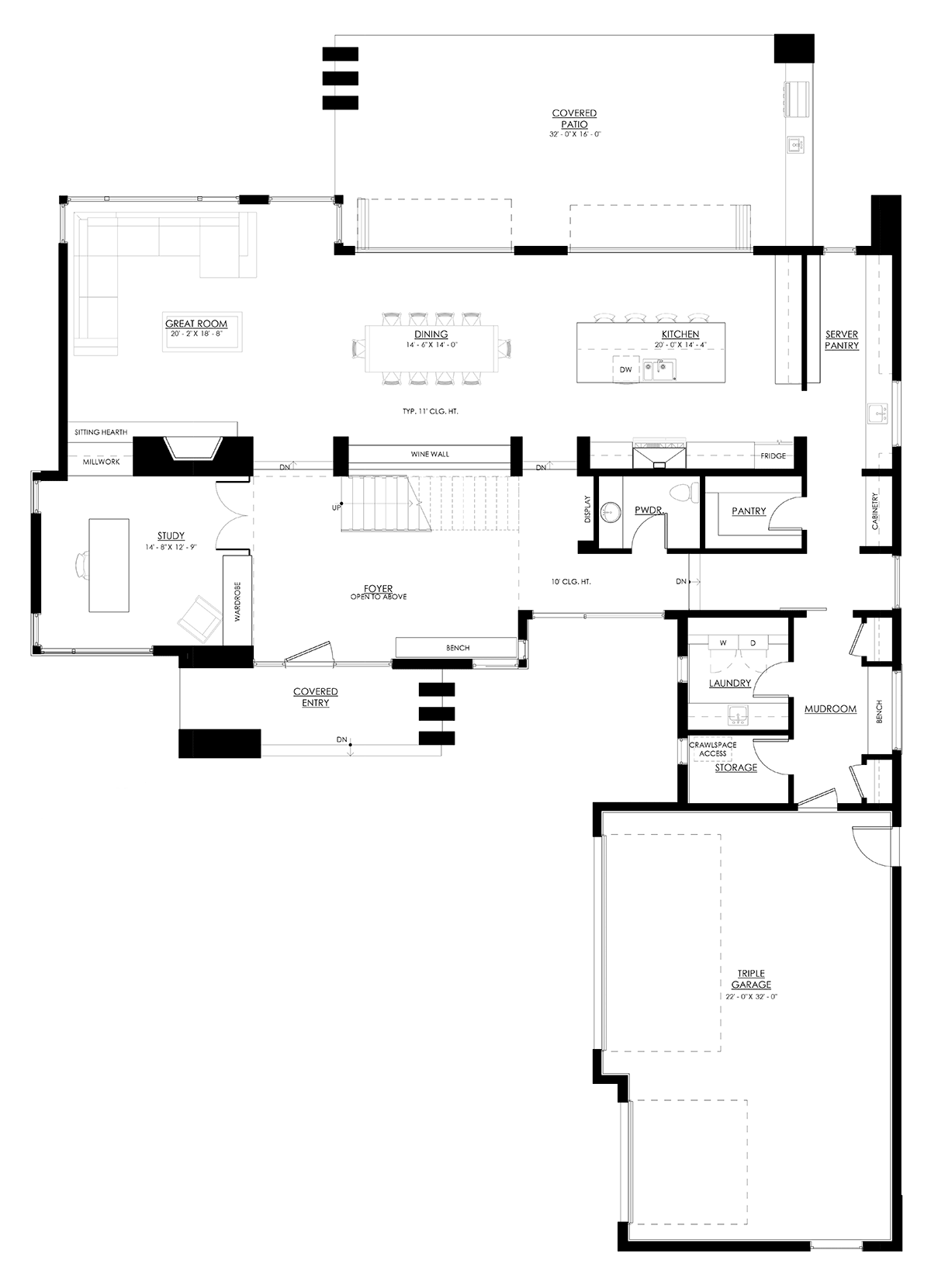 Contemporary Modern Level One of Plan 100145